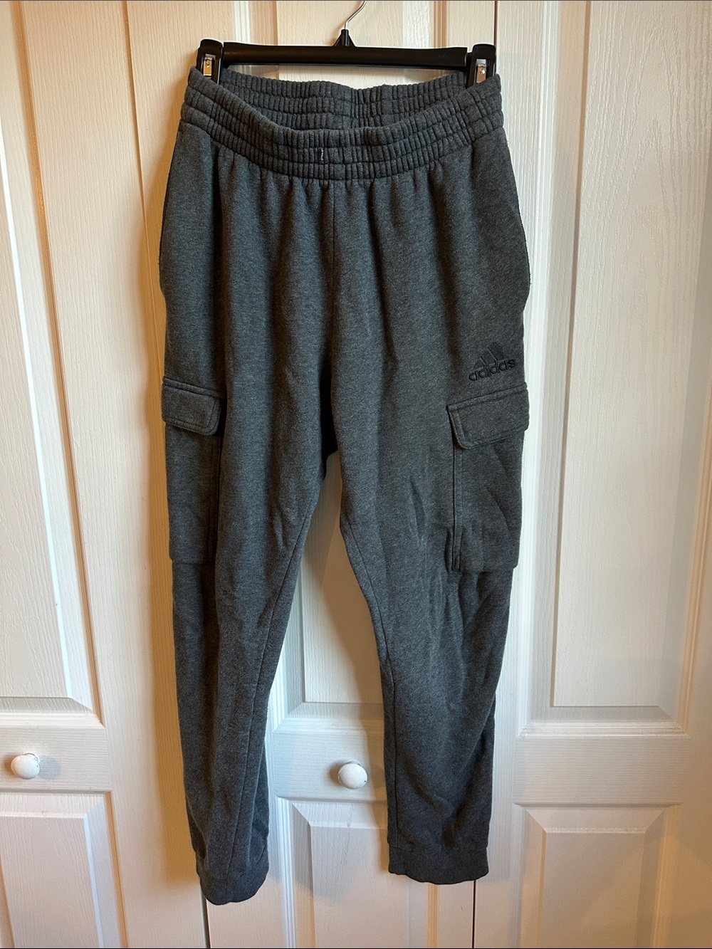 adidas Men’s Charcoal Gray Cargo Sweatpants